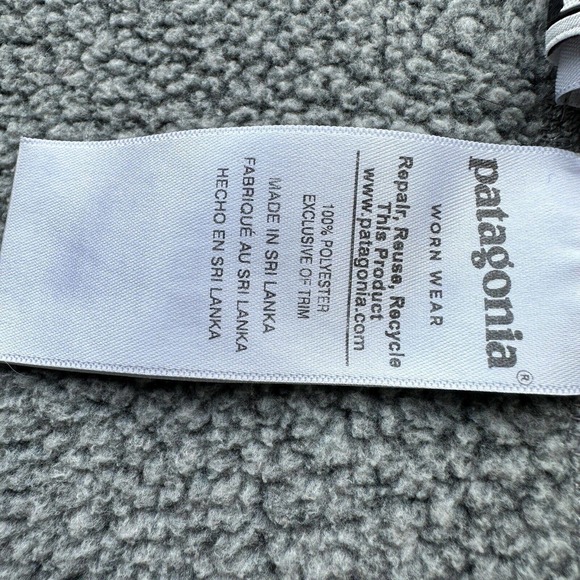 Patagonia Fleece Jacket Long Sleeve Zip Up Gray XXL Fits Like L Polyester - Picture 9 of 13